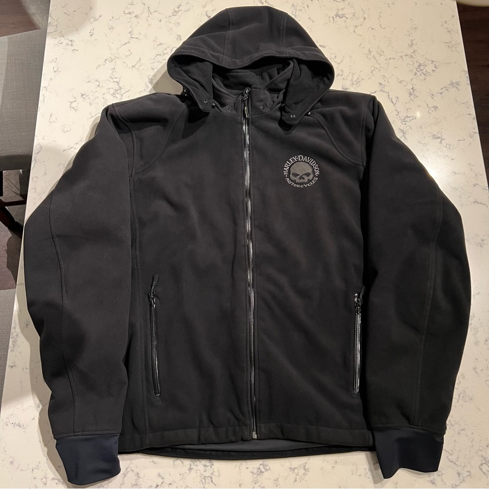 Harley Davidson Cross Roads Il
Fleece Hooded Jacket Willie G Skull Size 2XL - Picture 2 of 16